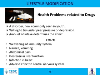 Health Problems related to Drugs
LIFESTYLE MODIFICATION
9
A disorder, now commonly seen in youth
Willing to try under pe...
