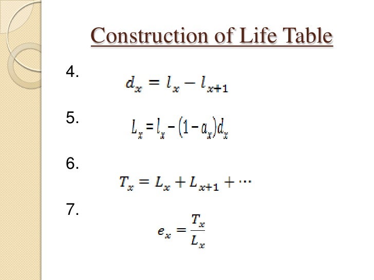 Life table
