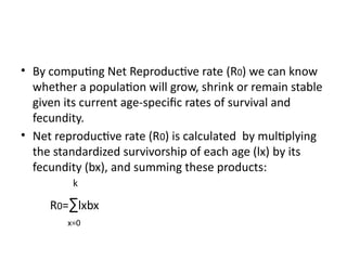 Comprehensive Analysis of Life Tables, Reproductive Rates, and Values ...