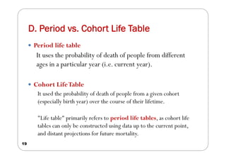 Life table in both abridged and complete | PDF