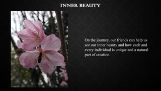 INNER BEAUTY

On the journey, our friends can help us
see our inner beauty and how each and
every individual is unique and...