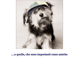 … .a quelle, che sono importanti come amiche 
