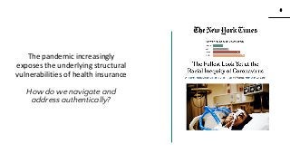 5
5
www.knackcollective.com
The pandemic increasingly
exposes the underlying structural
vulnerabilities of health insurance
How do we navigate and
address authentically?
 