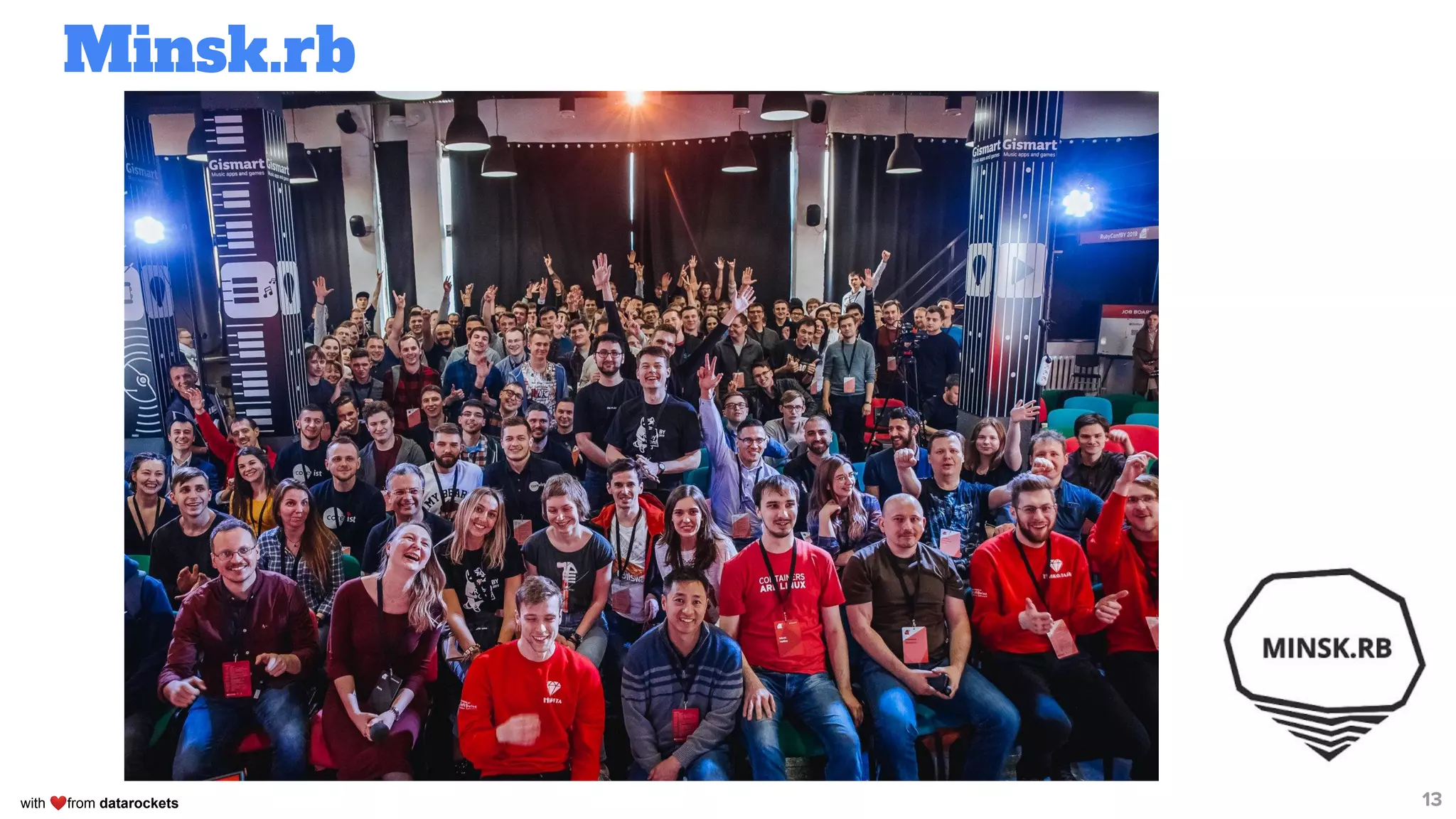 with ❤from datarockets
Minsk.rb
13
 