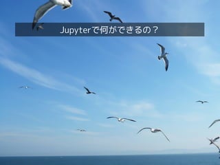 「TensorFlow Tutorialの数学的背景」クイックツアー
Jupyterで何ができるの？
 