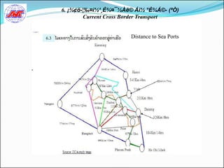 6. ¡¾¢ö-¦‰¤ì½¹¸È¾¤¯½Àê© Áì½ °È¾Á©- (ªÒ)
              Current Cross Border Transport


6.3                          Distance to Sea Ports
 