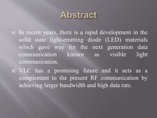 DATA TRANSMISSION USING LIFI TECHNOLOGY | PPTX