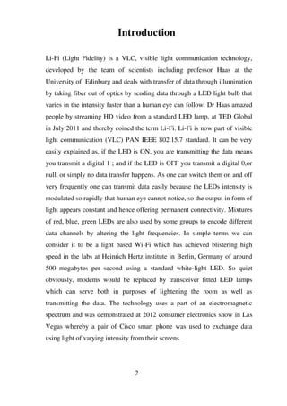 Lifi based communication system | PDF