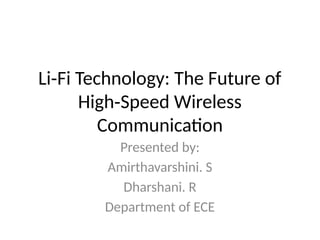 Li Fi Technology: Revolutionizing High-Speed Wireless Communication ...