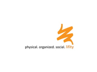 physical. organized. social. lifity
 