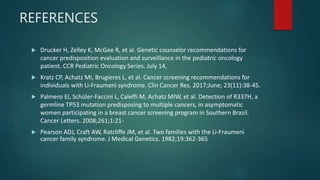 Li fraumeni Syndrome | PPTX