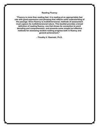 Lift Up Through Literacy Training Manuel