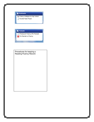 Lift Up Through Literacy Training Manuel