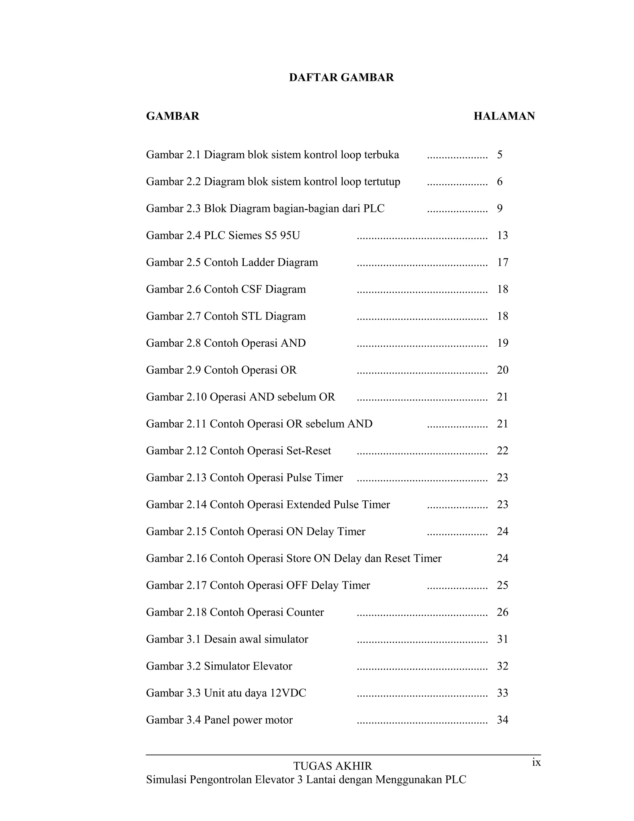 Lift 3 lantai plc | PDF