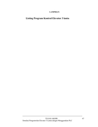 Lift 3 lantai plc | PDF