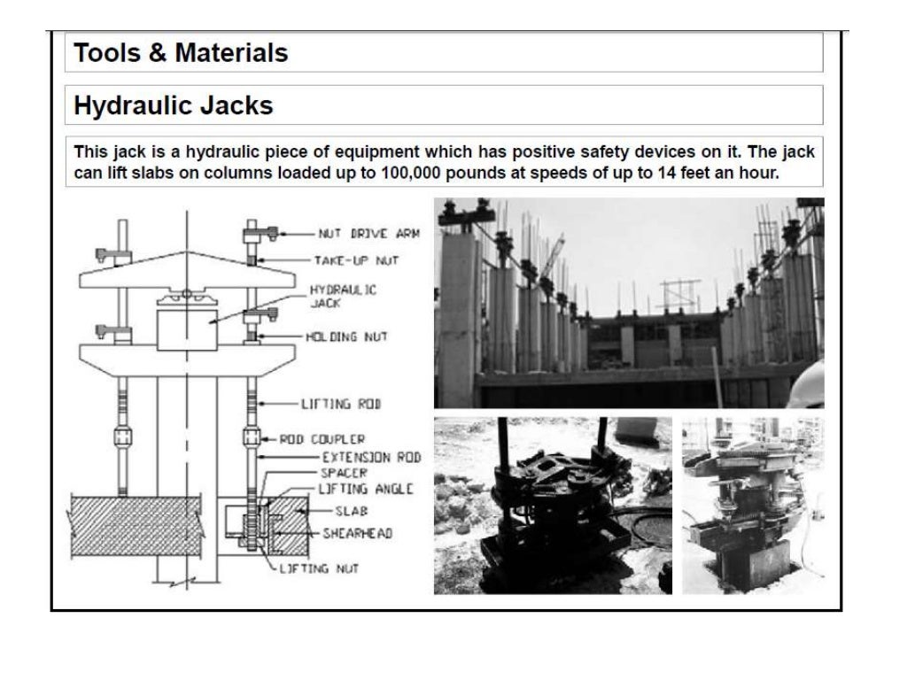 Lift form slab construction