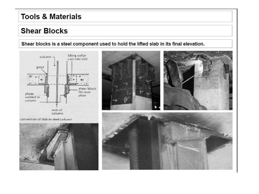 Lift form slab construction