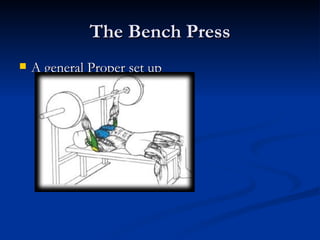 The Bench Press A general Proper set up  
