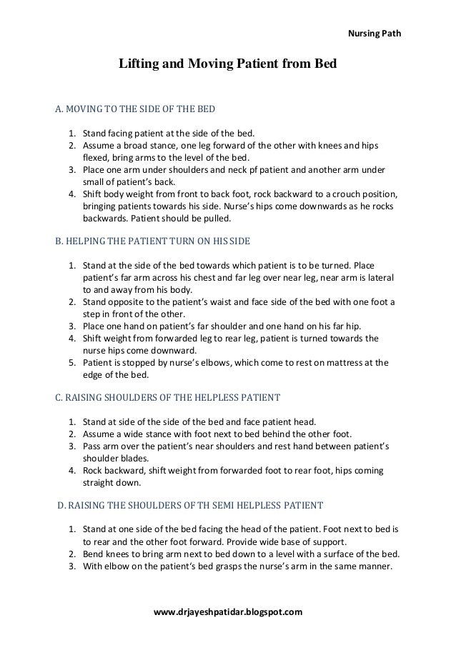 Lifting And Moving Patient From Bed - 