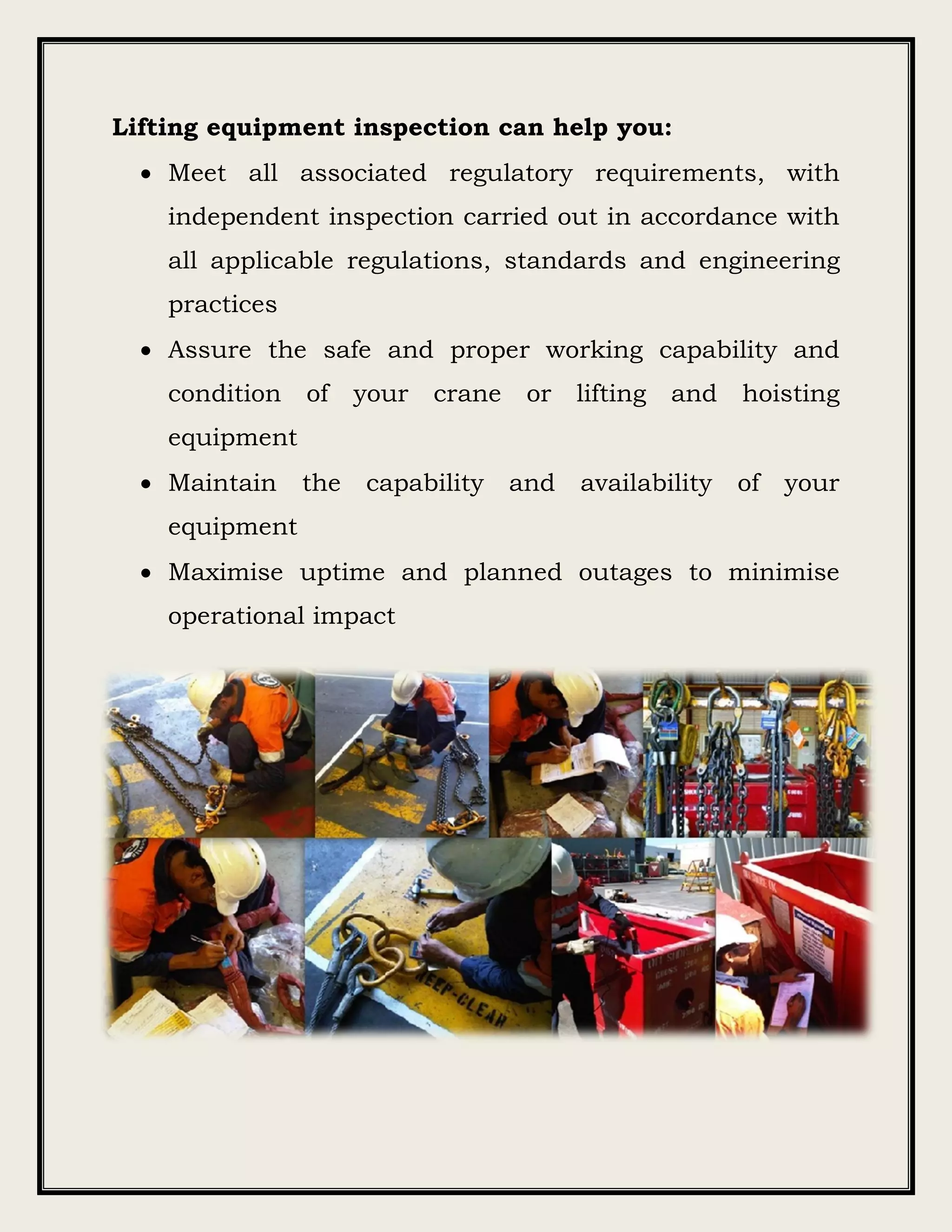 Lifting Equipment Inspection PDF