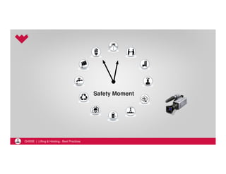 QHSSE | Lifting & Hoisting - Best Practices 
Safety Moment 
 
