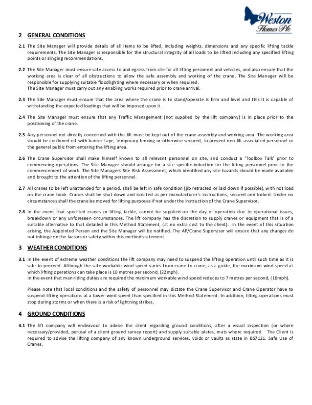 Crane lift method statement adventuresdoggy