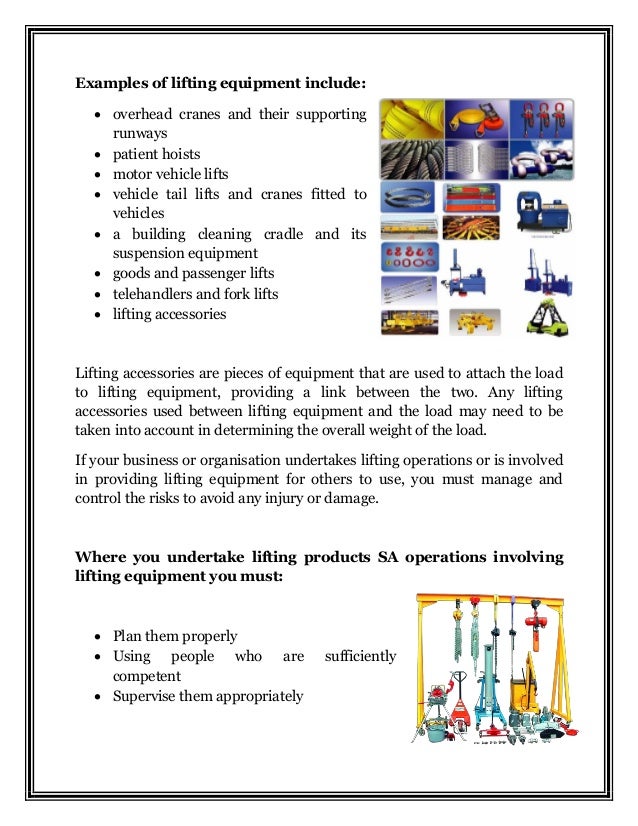Lifting products sa
