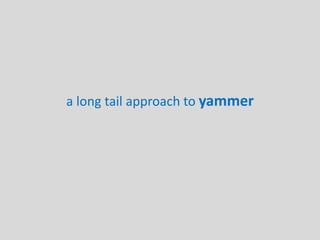 a long tail approach to yammer 