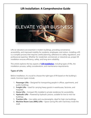Lift Installation A Comprehensive Guide.pdf