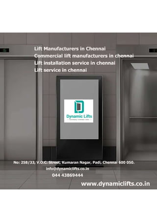 Lift installation service in chennai.pdf