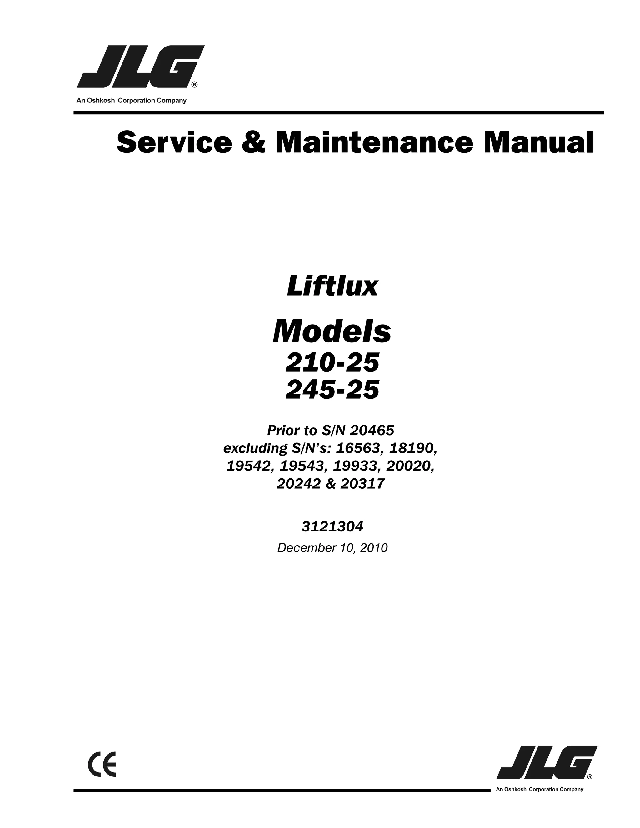 scissor lift JLG liftlux 210-25.pdf service and repair manual in english |  PDF