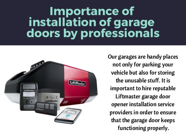 Liftmaster Garage Door Opener Installation Services