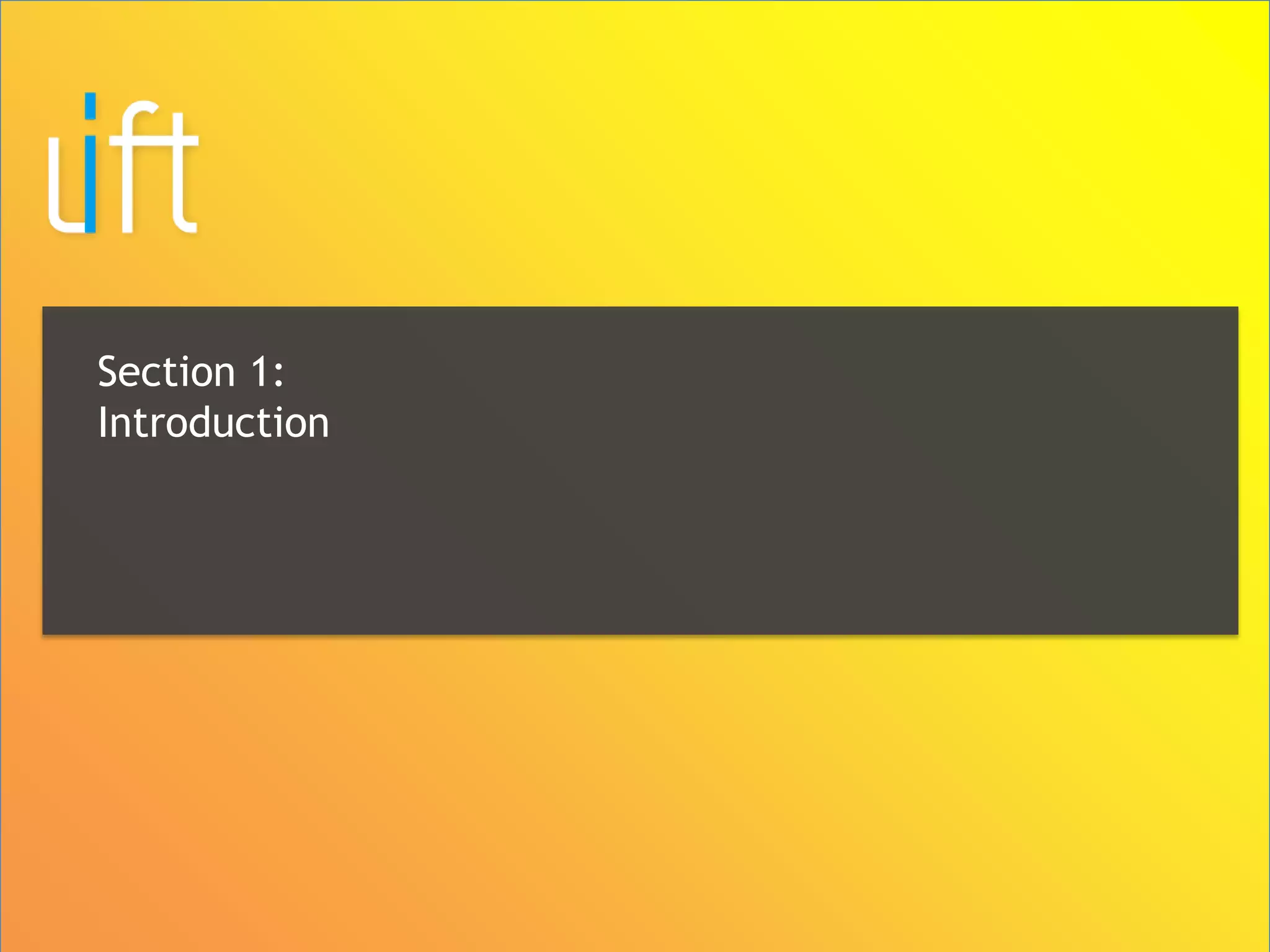 Section 1:Introduction 