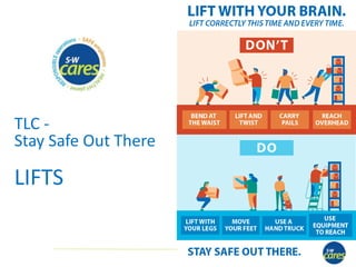 TLC -
Stay Safe Out There
LIFTS
 