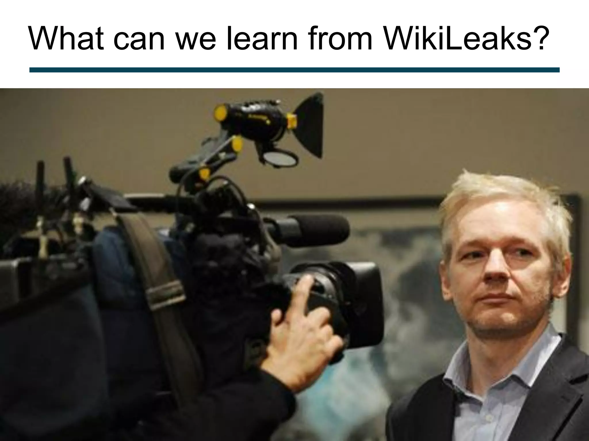 What can we learn from WikiLeaks?
 