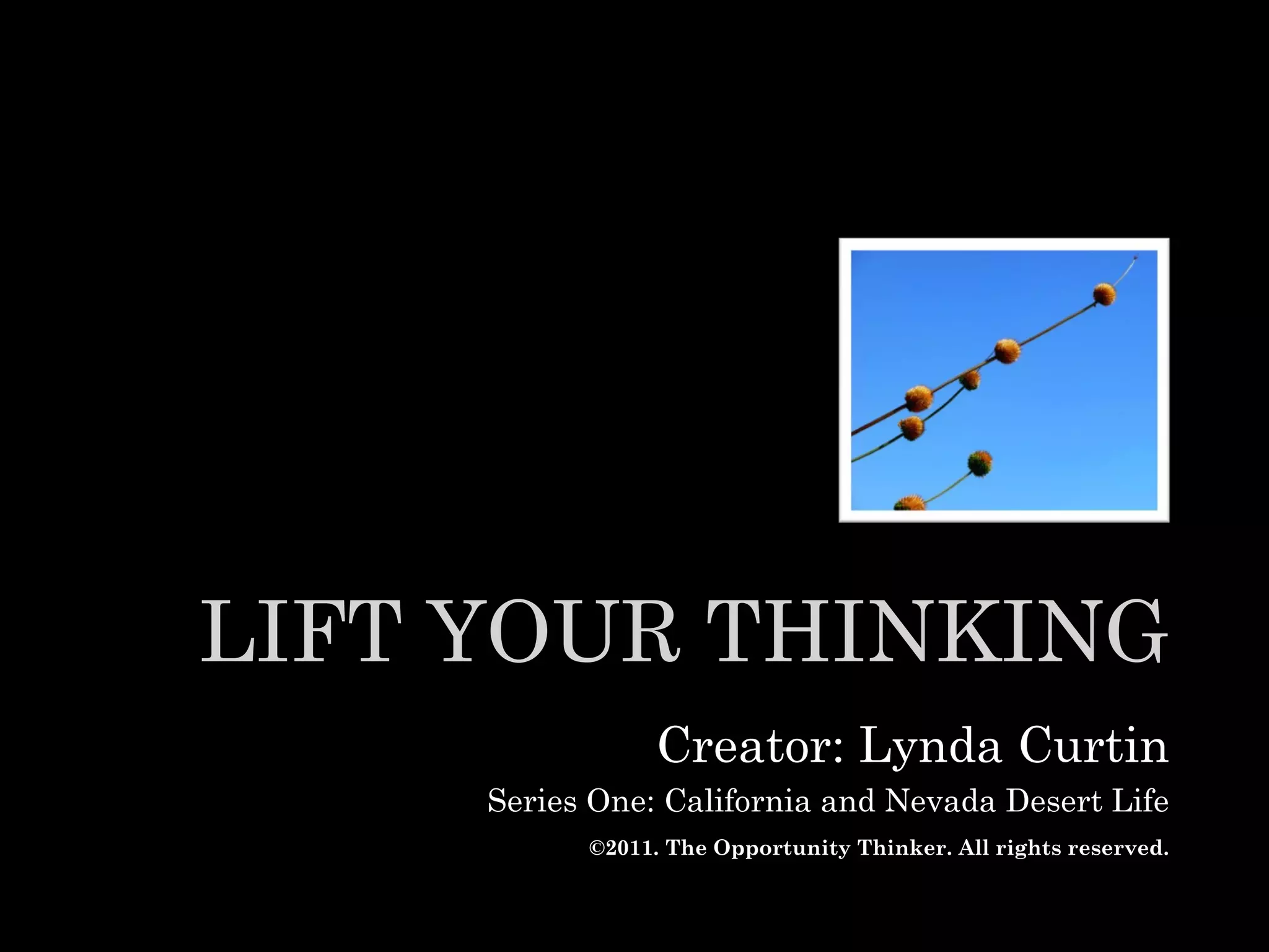 LIFT Your Thinking Inspirational Creativity PowerPoint CD