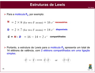 Estruturas de Lewis
                                                                          Prof. Nunes




     Para a ...