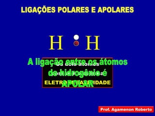 H          H
   Os dois átomos
 possuem a mesma
ELETRONEGATIVIDADE




                    Prof. Agamenon Roberto
 