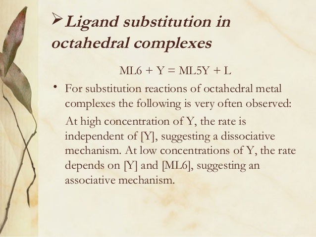 Ligand Substitution Reaction Pdf