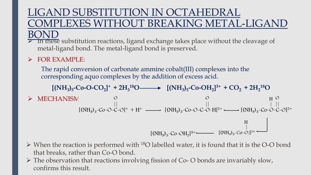 Ligand substitution reactions | PPTX