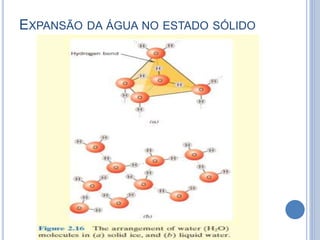 EXPANSÃO DA ÁGUA NO ESTADO SÓLIDO
 