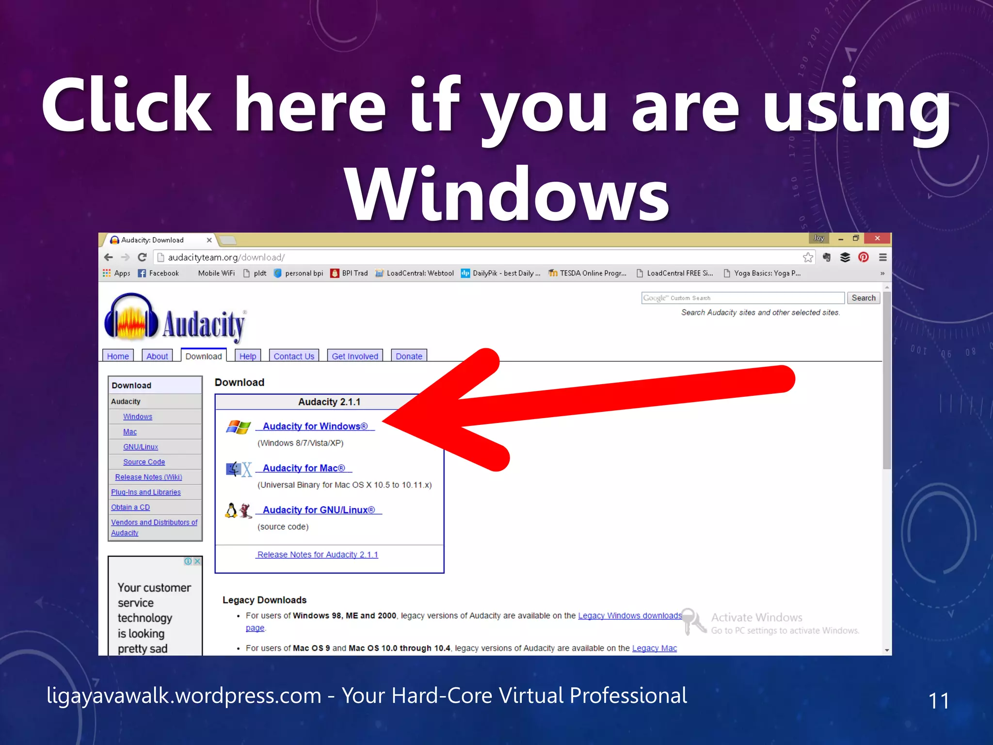 ligayavawalk.wordpress.com - Your Hard-Core Virtual Professional 11
Click here if you are using
Windows
 