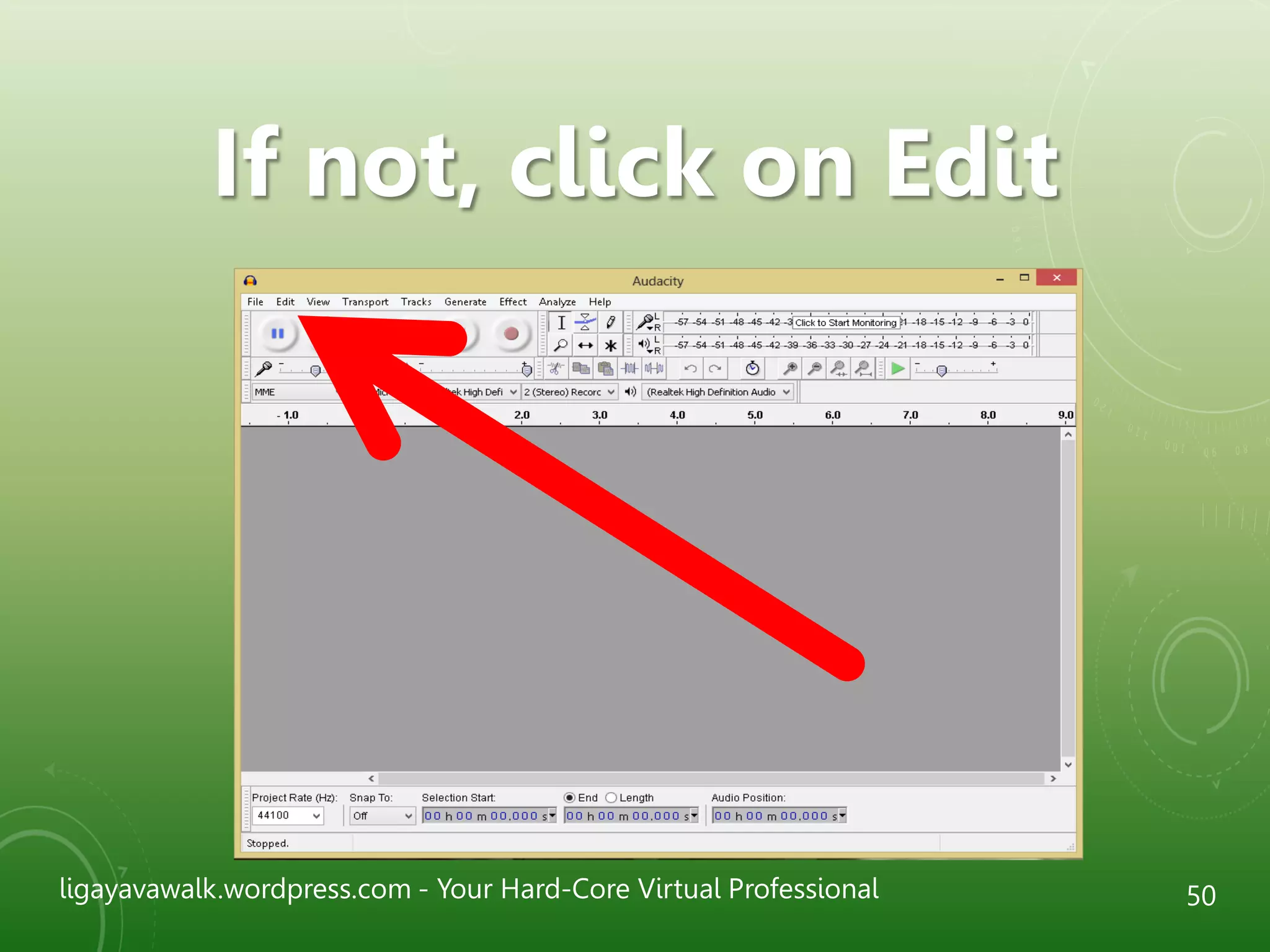 ligayavawalk.wordpress.com - Your Hard-Core Virtual Professional 50
If not, click on Edit
 