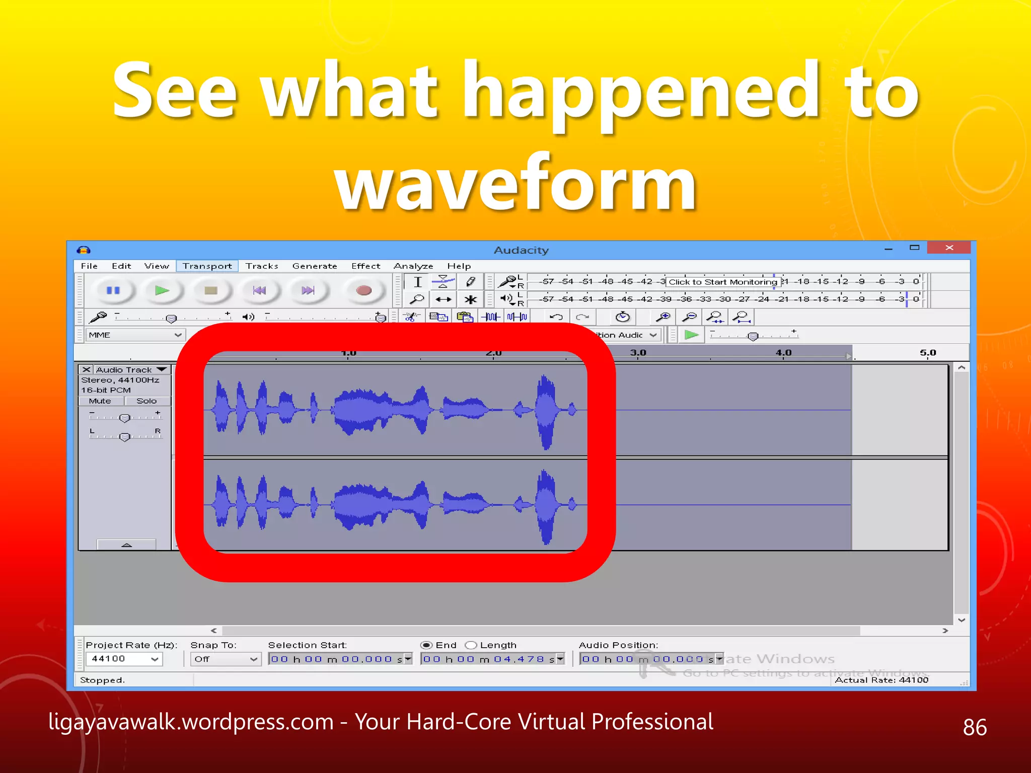 ligayavawalk.wordpress.com - Your Hard-Core Virtual Professional 86
See what happened to
waveform
 