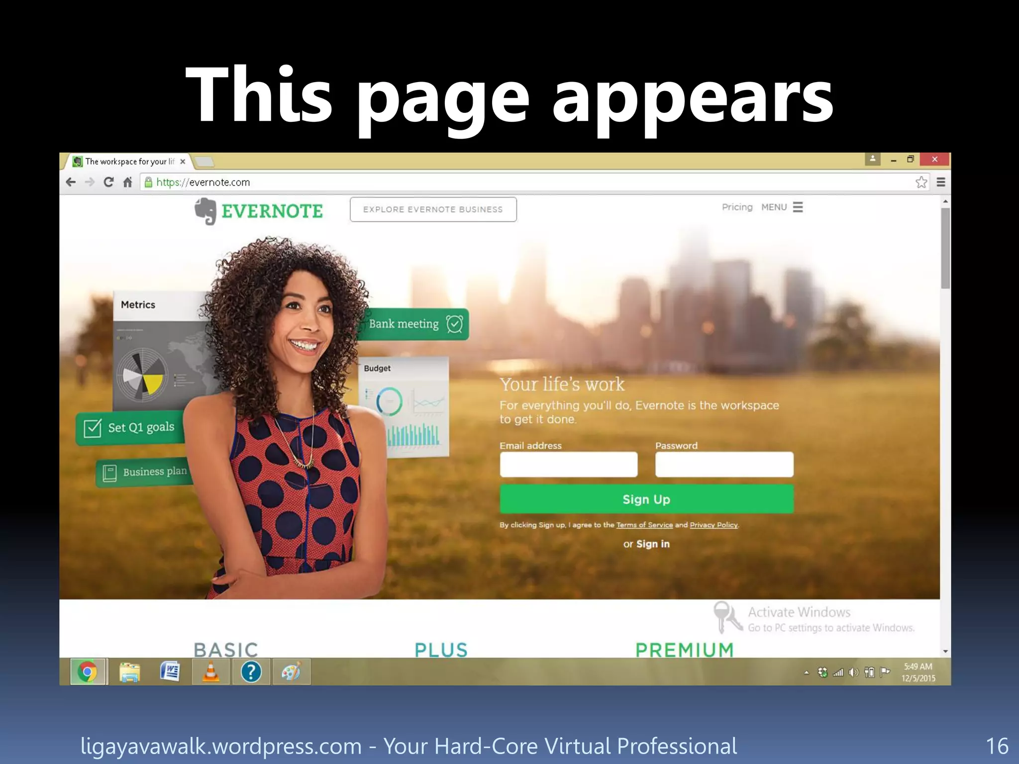 ligayavawalk.wordpress.com - Your Hard-Core Virtual Professional 16
This page appears
 