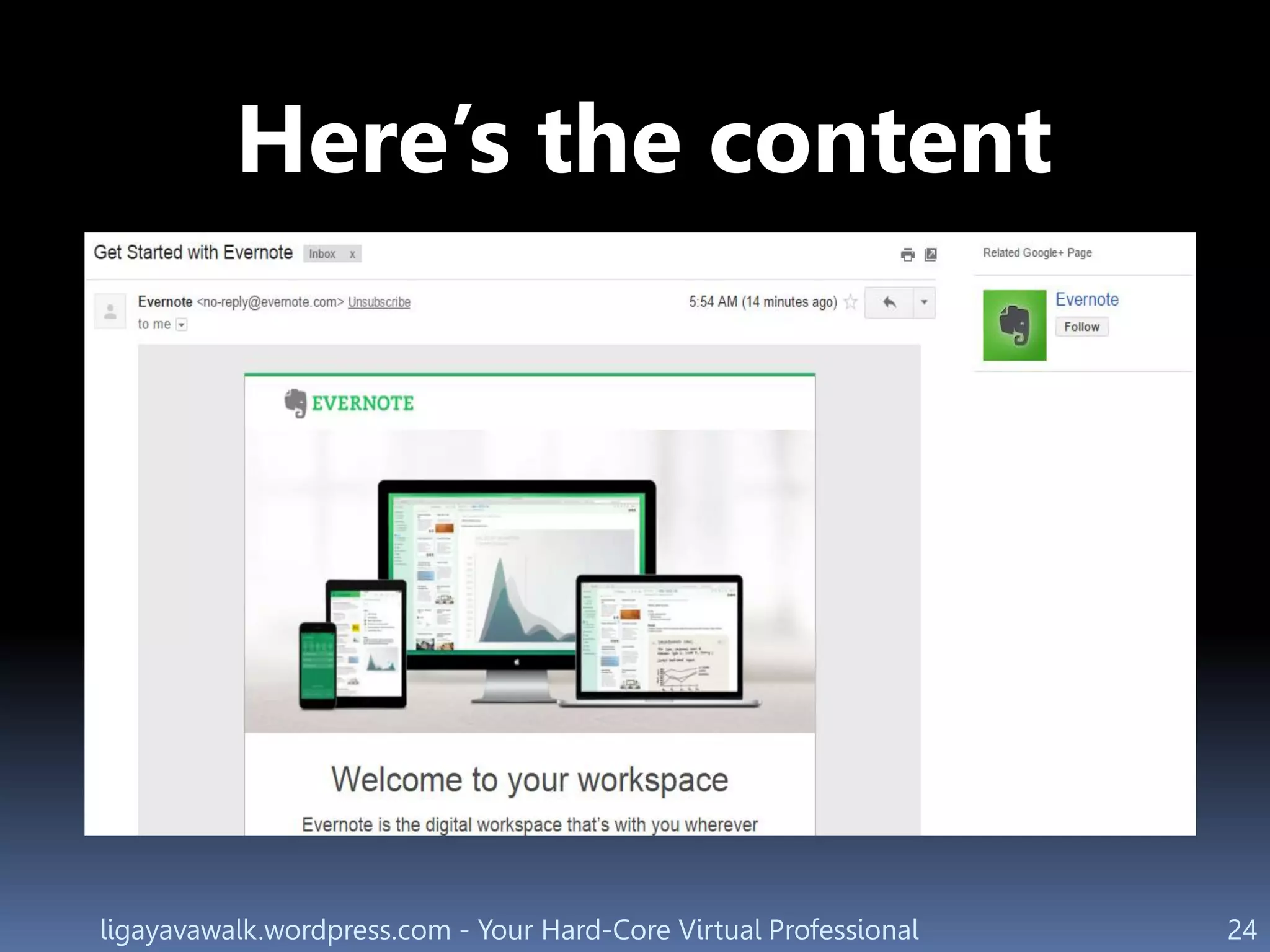 ligayavawalk.wordpress.com - Your Hard-Core Virtual Professional 24
Here’s the content
 