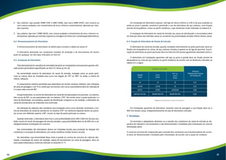 2. Aço carbono, tipo pesado (NBR-5597 e NBR-5598), tipo extra (NBR-5597), sem costura ou 
com costura acabada, com revestimento de zinco, interna e externamente, aplicado por imer-são 
à quente; 
3. Aço carbono, tipo leve 1 (NBR-5624), com costura acabada e revestimento de zinco, interna e ex-ternamente, 
aplicado por imersão à quente ou zincagem em linha com cromatização (eletrolítico). 
6.2. Dimensionamento do Eletroduto 
O dimensionamento do eletroduto se obtém pela consulta a tabela do anexo III. 
O eletroduto destinado aos condutores isolados de proteção e de aterramento do neutro 
pode ser qualquer um dos tipos indicados no item 6.1. 
6.3. Instalação do Eletroduto 
O(s) eletroduto(s) do ramal(is) de entrada(s) deve(m) ser instalado(s) externamente quando utili-zado 
postes particulares especificados no item 4.1, letras a), b) e d). 
Na extremidade externa do eletroduto do ramal de entrada, instalado junto ao poste parti-cular 
ou coluna, deve ser instalada uma curva com ângulo de 135° ou 180°, ou ainda, a critério do 
cliente, cabeçote. 
O comprimento máximo permitido para eletroduto em trecho contínuo retilíneo, sem utilização 
de caixa de passagem, é de 15 m, sendo que nos trechos com curva, essa distância deve ser reduzida de 
3 m para cada curva de 90º. 
Excepcionalmente, no trecho do eletroduto do ramal de entrada podem ser previstas, no máximo, 
três curvas de 90°, ou seu equivalente até, no máximo, 270°. No trecho entre o poste particular e a 
caixa de distribuição, seccionadora, quadro de distribuição compacto ou de medição, o eletroduto do 
ramal de entrada deve ser embutido e/ou enterrado. 
Na utilização de cabeçote não considerar essa instalação como curva, devendo, entretanto, o tre-cho 
do eletroduto do ramal de entrada ter no máximo 270°. Em nenhuma hipótese devem ser previs-tas 
curvas com deflexão superior a 90°, exceto no topo do poste particular ou coluna. 
Quando enterrado, o eletroduto deve ficar a uma profundidade entre 300 e 500 mm do piso aca-bado, 
exceto em locais de passagem de veículos pesados, cuja profundidade deve ser de 600 mm, e ser 
obrigatoriamente envelopado em concreto. 
Nas extremidades dos eletrodutos devem ser instaladas buchas para proteção da isolação dos 
condutores e na junção de eletrodutos com caixas metálicas instalar bucha e arruela. 
No eletroduto cuja extremidade fique rente à parede ou cortina de concreto do cubículo des-tinado 
a instalação de centro de medição, cabina de barramentos ou caixa de passagem, deve ser 
executada embocadura conforme indicado no desenho nº 11. 
Em instalação de eletroduto exposto, sob laje em altura inferior a 2,30 m do piso acabado ou 
ainda ou junto à parede, somente é permitido o uso de eletroduto de aço carbono, com fixação 
através de braçadeiras, cintas ou perfis metálicos, cujas distâncias estão indicadas na tabela 6.4. 
A instalação do eletroduto do ramal de entrada nas caixas de distribuição e seccionadora deve 
ser feita por baixo das referidas caixas ou na lateral nas proximidades da base inferior destas caixas. 
6.4. Fixação do Eletroduto do Ramal de Entrada 
O eletroduto do ramal de entrada, quando instalado externamente ao poste particular, deve ser 
fixado com braçadeiras ou cintas, de aço carbono zincados à quente ou de liga de alumínio. Essa fi-xação 
do eletroduto ao poste particular deve ser feita em três pontos igualmente afastados entre si. 
O eletroduto em instalações aparentes sob laje ou junto à parede deve ser fixado através de 
abraçadeiras ou cinta de aço carbono ou perfis metálicos de acordo com as distâncias indicadas na 
tabela 6.4, a seguir: 
Tamanho Nominal 
Extra 
(mm) 
PVC ou 
Leve 1 
(mm) 
Distância 
Máxima entre Pontos 
de Fixação (m) 
34 25 25 3,70 
42/48 32/40 32 4,30 
60/76 50/65 40/50/60 4,80 
89/102/114/140 80/90/100/125 80/85/90/100 6,00 
Tabela 6.4: Distâncias de Fixação de Eletrodutos 
Pesado 
(mm) 
Em instalações aparentes de eletroduto, havendo caixa de passagem a sua fixação deve ser a 
900 mm dessas caixas, independentemente do tipo de eletroduto utilizado. 
7. Terminais 
Os terminais e adaptadores destinam-se à conexão dos condutores do ramal de entrada ao dis-positivo 
de manobra e seccionamento e são dimensionados e instalados pelo interessado em zona de 
distribuição aérea. 
O conector terminal de compressão para conexão dos condutores aos transformadores de corren-te 
deve ser dimensionado e instalado pelo interessado, de acordo com a seção do condutor. 
96 97 
 