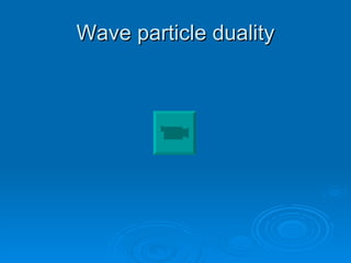 Wave particle duality 