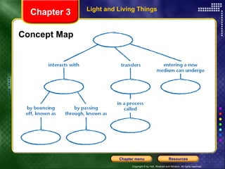 Light and Living Things Chapter 3 Concept Map 