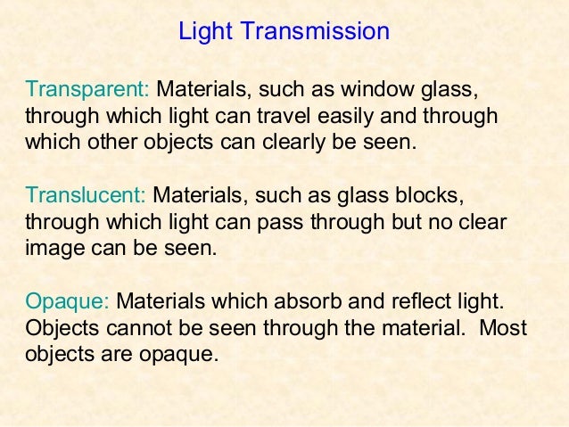 transmission light examples